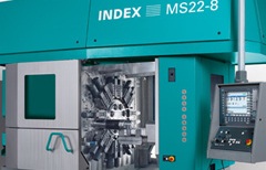 INDEX Corporation, 8-Spindle, Automatic Lathe, Two 4-Spindle Machines INDEX Corporation, 8-Spindle, Automatic Lathe, Two 4-Spindle Machines